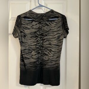 Fitted t shirt with back cut outs